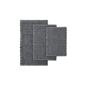 JLA Home Madison Park - 100% Cotton plush chenille chain-stitch bath rug — quick-dry, OEKO‑TEX certified, machine washable, non‑skid backing Charcoal MP72-5829
