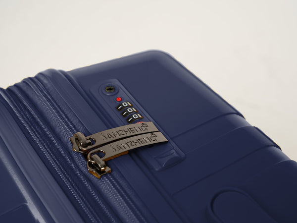 English Elm 6-piece Hard Shell Spinner Luggage Set Expandable Polypropylene with Combo Lock Blue T3292P328874
