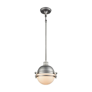 Riley 10'' Wide 1-Light Mini Pendant - Weathered Zinc 16107/1 Elk Lighting