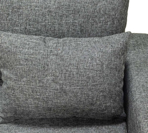 English Elm Modern Low Profile Upholstered Sofa Deep Seat Cushions for Apartment Living Rooms Dark Gray B343P435319