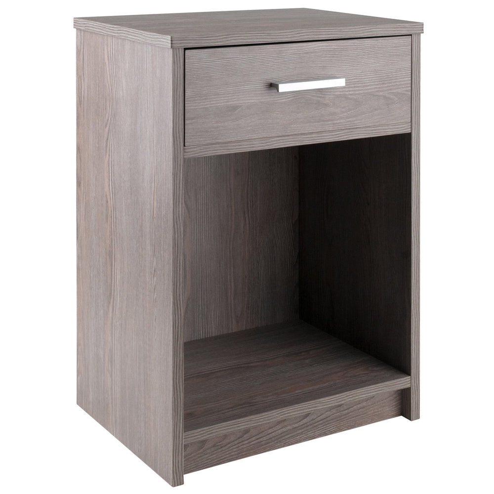 Winsome Wood Rennick Accent Table - Stylish Ash Gray Nightstand With Drawer & Open Shelf For Home & Office Use Ash Gray Composite Wood ,Metal 16115-winsome-wood