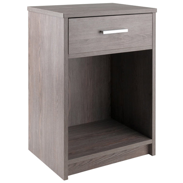 Winsome Wood Rennick Accent Table - Stylish Ash Gray Nightstand With Drawer & Open Shelf For Home & Office Use Ash Gray Composite Wood ,Metal 16115-winsome-wood