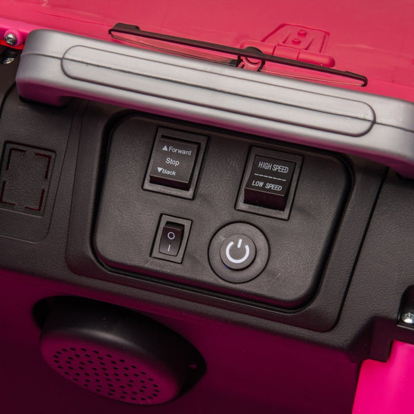 English Elm 24v Kids Electric Ride on Car with Parental Remote Rear Suspension and Bluetooth Audio Pink W1578P228744