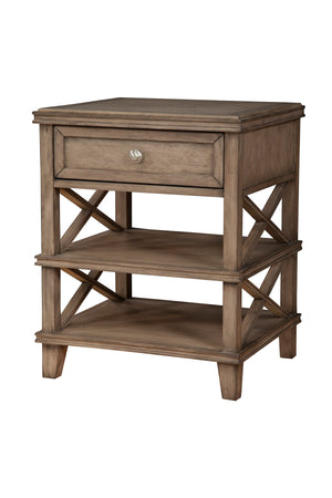 IDEAZ 1612APB Ash Brown Nightstand with Ample Space Ash Brown 1612APB