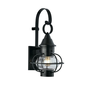 Classic Onion 17.75'' High 1-Light Outdoor Sconce - Black 1613-BL-CL Norwell