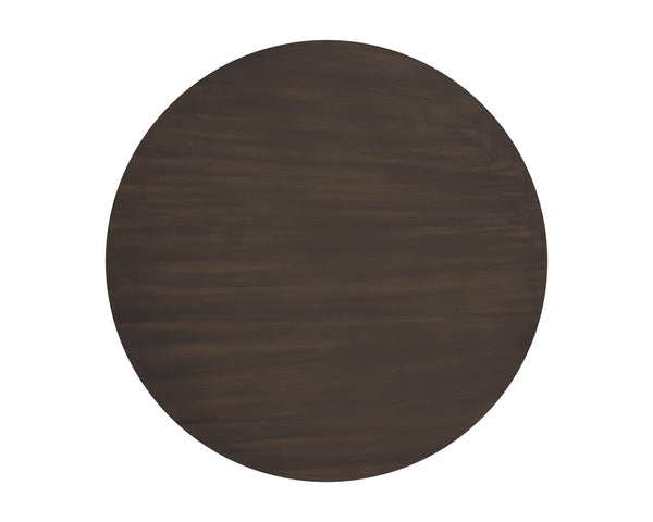 Sunpan Diaz Coffee Table - Stylish Drum Design with Unique Concrete Finish for Modern Indoor and Outdoor Spaces Grey / Wood Grain Brown