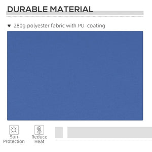 English Elm Outsunny 12' X 10' Retractable Awning - Durable Uv & Water-Resistant Shade With Manual Crank For Decks W2225P175523-GIGA