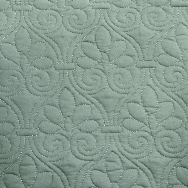 JLA Home Madison Park - 6 Reversible Daybed Cover Set with Antimicrobial Protection, Quilted Texture, Striped Skirt & Pillow Seafoam MP13-3979