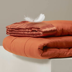English Elm 1 Lightweight Down Alternative Blanket Full/Queen 90x90, 15oz Polyester Fill, Satin Trim & Scotchgard Finish Orange 14.96 L x 7.48 W x 7.48 H B035P319518