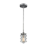 Synchronis 5'' Wide 1-Light Mini Pendant - Weathered Zinc 16170/1 Elk Lighting