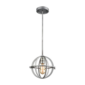 Aubridge 10'' Wide 1-Light Mini Pendant - Weathered Zinc 16171/1 Elk Lighting