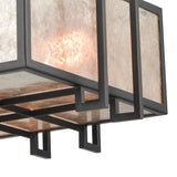 Stasis 17'' Wide 3-Light Chandelier - Oil Rubbed Bronze with Tan and Clear Mica Shade 16184/3 Elk Lighting