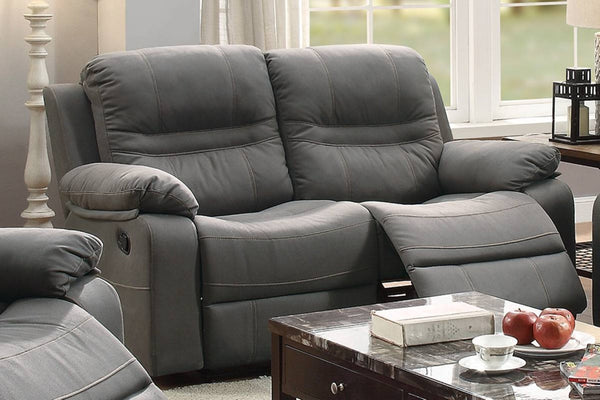 English Elm Modern Reclining Sofa and Loveseat Set Leatherette Tufted Upholstery for Living Room B011S02408