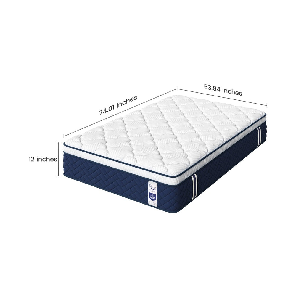 English Elm Rresta Full Hybrid Mattress 7 Layer Pocketed Coil 5 Zone Support Certipur Certified B2716P440585