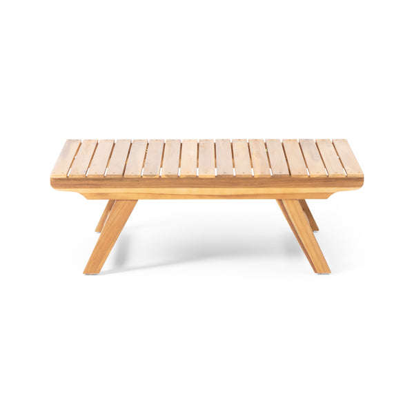 English Elm Christopher Knight Home® - SEDONA Acacia Outdoor Coffee Table with Open Slat Top, Durable Wood Design for Patio Living Spaces Teak 41.5 L x 28.25 W x 7.5 H 65811.00