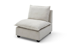 English Elm Contemporary Linen Sectional Sofa with Channel Tufting Solid Wood Frame Corner Seating W1117P276948