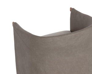 Sunpan LEONTINE Swivel Lounge Chair - Modern Comfort in Ivanhoe Mineral & Meg Taupe for Stylish Spaces 112696