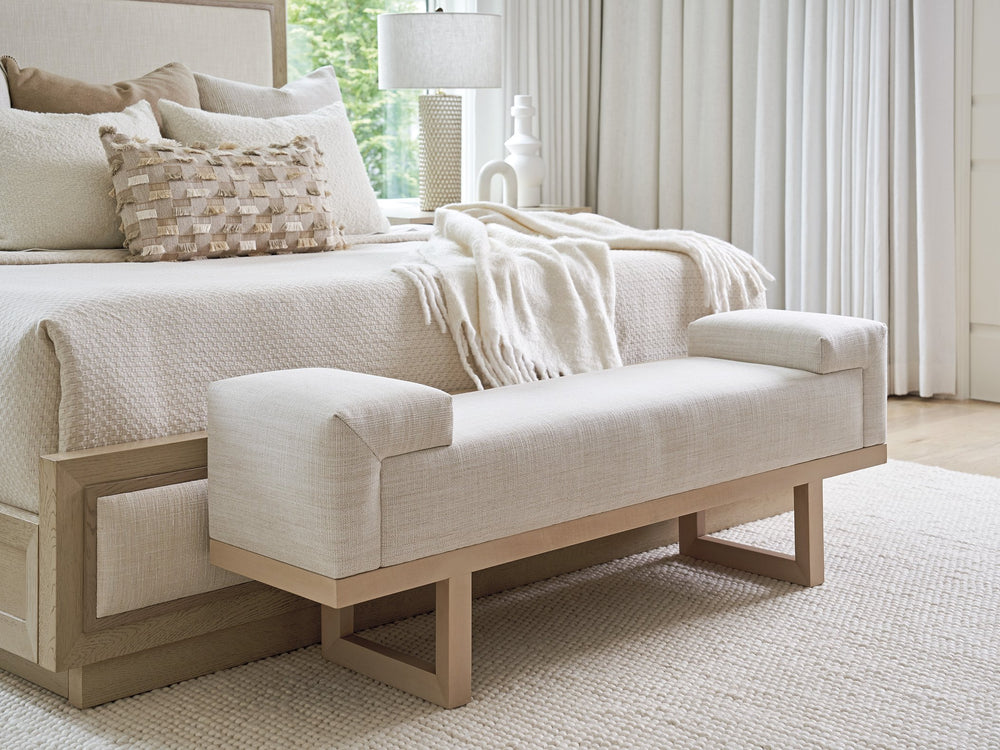 Lexington Tommy Bahama Home Abbott Bench - Contemporary White Oak Design With Raised Panel, Clean Lines & Elegant Accents  Wood 1620-25-40