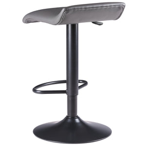 Winsome Wood Tarah Adjustable Swivel Seat Stool Set - Modern Black & Slate Gray Bar Stools For Home Comfort Gray ,Black Polyurethane ,Metal 16232-winsome-wood
