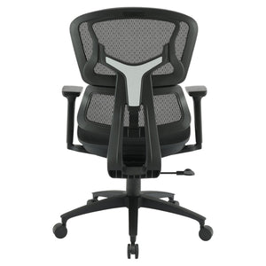 OSP Home Furnishings Mesh Back Ergonomic Manager Chair with Lumbar Support and Adjustable Arms for Home Office EMM98958-3