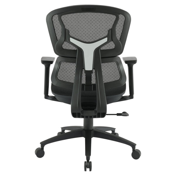 OSP Home Furnishings Mesh Back Ergonomic Manager Chair with Lumbar Support and Adjustable Arms for Home Office EMM98958-3