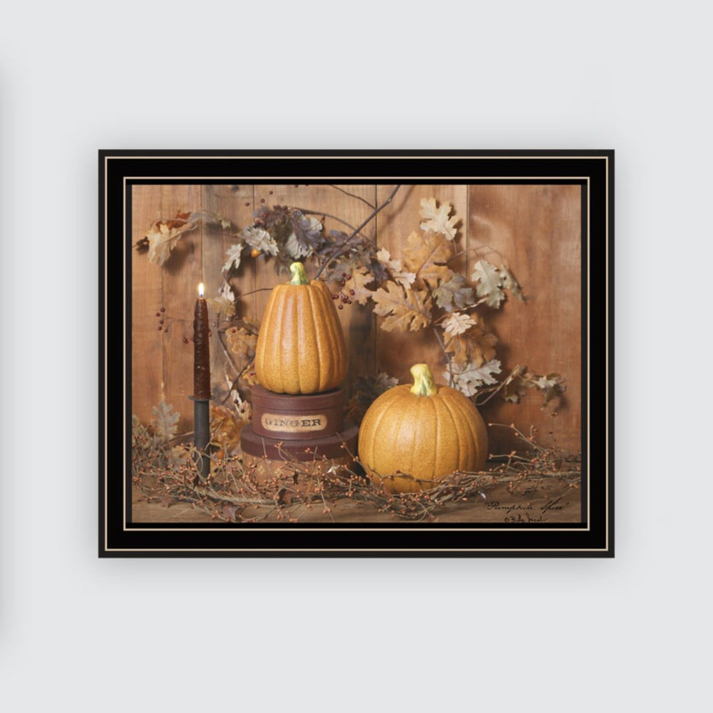 English Elm Trendy Folk Art Autumn Harvest 2 Piece Framed Print Set for Farmhouse Living Room B067P254120