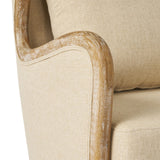 Christopher Knight Home® - Noble House - Crenshaw Beige Fabric Wing Chair