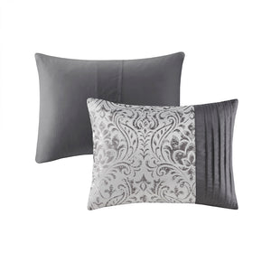 JLA Home Madison Park - 12 Jacquard Comforter Set with Damask Metallic Accents, Hypoallergenic 12-Piece Bed Ensemble 90 L x 104 W x 1.5H MP10-8438