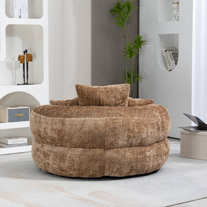 English Elm Lazy Sofa Oversized Ergonomic Bean Bag Lounger with High Wrap Back, Plush Chenille Foam Comfort for Living Room, Bedroom, Office Coffee W395P252063