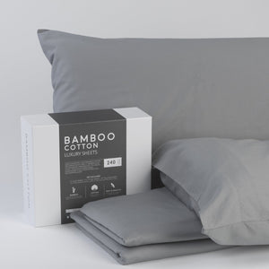 English Elm Bamboo Cotton Blend Split King Sheet Set Breathable Moisture Wicking Soft Bedding B180P172150