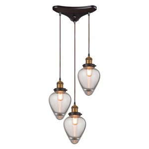 Bartram 15'' Wide 3-Light Pendant - Antique Brass 16325/3 Elk Lighting