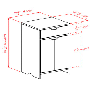 Winsome Wood Nova 1-drawer Storage Cabinet - Versatile Charcoal Organizer For Office, Garage, Or Kids' Room Charcoal Composite Wood 16326-winsome-wood