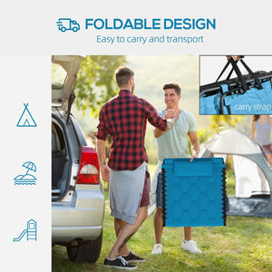 English Elm Outsunny Folding Chaise Lounge Set - 5-Level Recline, Padded Seats, Headrest & Side Pocket For Comfort W2225P200627-GIGA