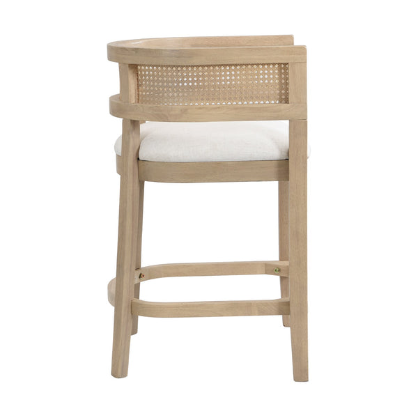English Elm Christopher Knight Home® - Wood Upholstered Arm Counter Stools Set Of 2 - Beige & Natural Ash, Stylish & Comfortable Design N771P265580A
