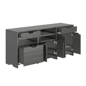 Winsome Wood Nova 3-piece Storage Cabinet Set In Charcoal - Stylish & Versatile Organization For Home Office Spaces Charcoal Composite Wood 16333-winsome-wood