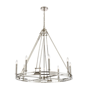 Bergamo 36'' Wide 8-Light Chandelier - Polished Nickel 16343/8 Elk Lighting