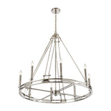 Bergamo 36'' Wide 8-Light Chandelier - Polished Nickel 16343/8 Elk Lighting