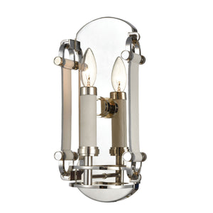 Bergamo 14'' High 1-Light Sconce - Polished Nickel 16350/1 Elk Lighting