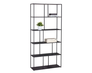 Sunpan Eiffel Bookcase - Stylish Iron Storage Solution for Living Spaces, Office, and Modern Decor Large - 34.5W x 12D x 77H