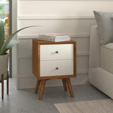 1636APB Brown/White Double-Hued Nightstand