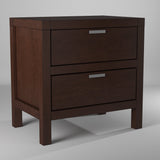 IDEAZ 1637APB Espresso 2 Drawer Nightstand Espresso 1637APB