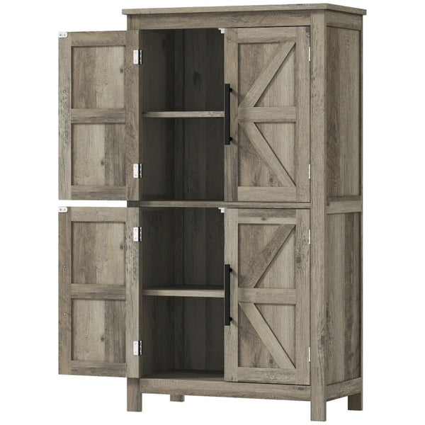 English Elm Foyer Beadboard Floor Cabinet with Drawers White Farmhouse Storage for Entryway Bath T3971P469566