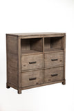 IDEAZ 1639APA Brown Washed 4 Drawer TV Media Chest Brown Washed 1639APA