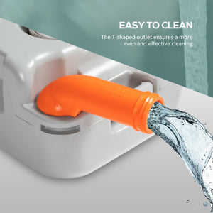 English Elm Outsunny Portable Toilet For Camping & Travel, 5.3 Gallon, Anti-Leak Pump, Level Indicator & More! W2225P200494-GIGA