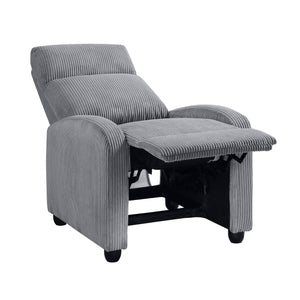 English Elm Modern Parsons Push Back Recliner Chair in Soft Corduroy Fabric — Sleek Comfortable Living Room Lounger with Solid Wood Frame and Easy Recline Mechanism Dark Gray 30 L x 27 W x 21.5 H B011P395855