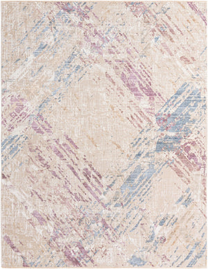 Unique Loom Deepa Rhombus Machine Made Geometric Rug Ivory and Gray, Blue/Gold/Purple/Beige 9' 0" x 11' 8"