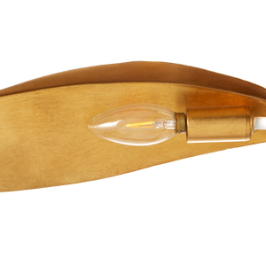 Yuriko Elegant White Chandelier with Gold Leaf Accents – Contemporary Design for Stunning Spaces