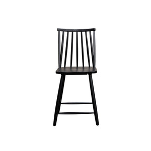 Alpine Furniture Felix Counter Height Barstools Set Of 2 – Solid Rubberwood Windsor Spindle Back, Sculpted Seat, 24" 1640-04