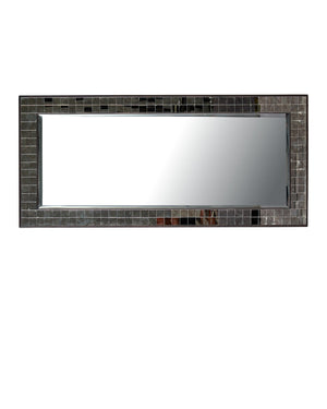 Currey & Company Mosaico Rectangular Mirror - Stunning Beveled Design In Antique Tiles, Perfect For Any Home Décor Ivory Mango Wood ,Glass 1000-0167-currey-company
