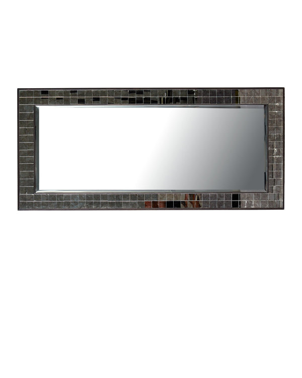 Currey & Company Mosaico Rectangular Mirror - Stunning Beveled Design In Antique Tiles, Perfect For Any Home Décor Ivory Mango Wood ,Glass 1000-0167-currey-company